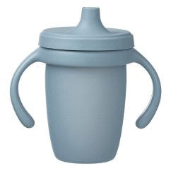 B.BOX Silikónový hrnček s pítkom 240 ml - modrý
