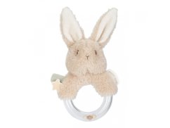 LITTLE DUTCH Hrkačka s korálkami králíček Newborn Naturals - Hrkačka s korálkami králíček Newborn Naturals