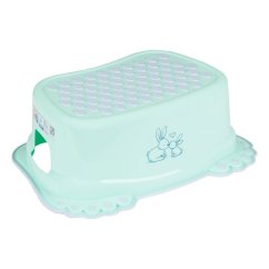 TEGA Detské protisklzové stupátko do kúpeľne - Tyrkysové - Bunny