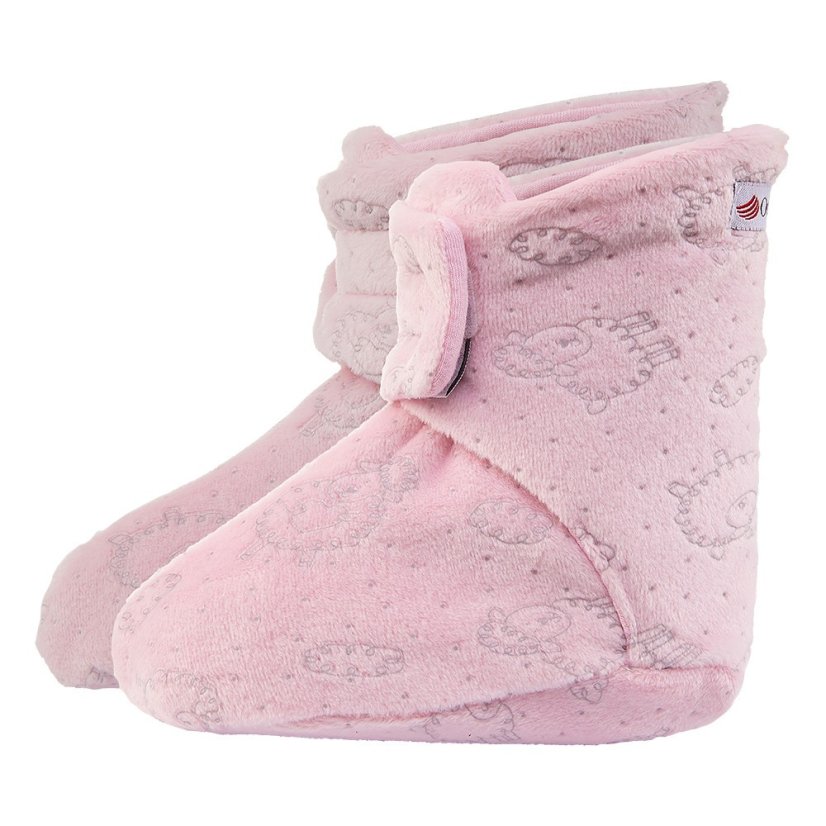 LITTLE ANGEL Bačkorky NICKI Outlast® vzor - sv.rúžová-ovečky Veľkosť 0