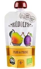RUDOLFS BIO kapsička Hruška, sušená slivka 110 g - kapsička Hruška, sušená slivka 110 g.