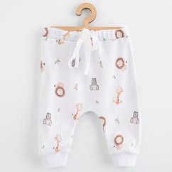 NEW BABY Detské bavlnené nohavice Jogger pre bábätká - safari veľ. 62