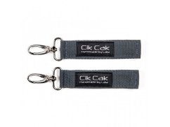 Úchyty Cik Cak se striebornou karabinou - Tmavo šedá.