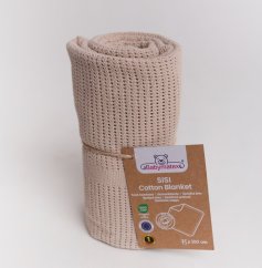 BABYMATEX Bavlnená dečka SISI 75x100 cm - taupe