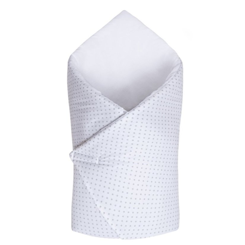 Zavinovačka Maceshka basic drobné vzory - biela, šedý bodka.