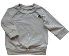 PINKIE Mikina Shine Gold - Šedá 86-92 5384