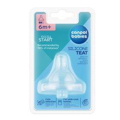 CANPOL BABIES Cumeľ silikónová čerešňa široká 1ks - 2-stredná.
