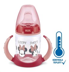 NUK FC Učiaca fľaša Mickey s kontrolou teploty, 150 ml - červená