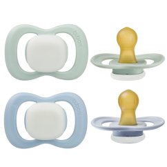 B.BOX Cumlíky z prírodného kaučuku 0-6m, 2ks - GLOW sky/sage