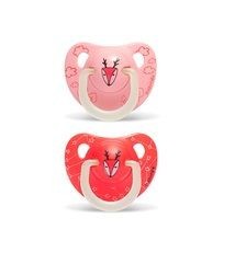 Suavinex ŠIDÍTKO DEN&NOC Anatomické SILIKON 6-18 m - 2 ks - RŮŽOVÝ JELEN