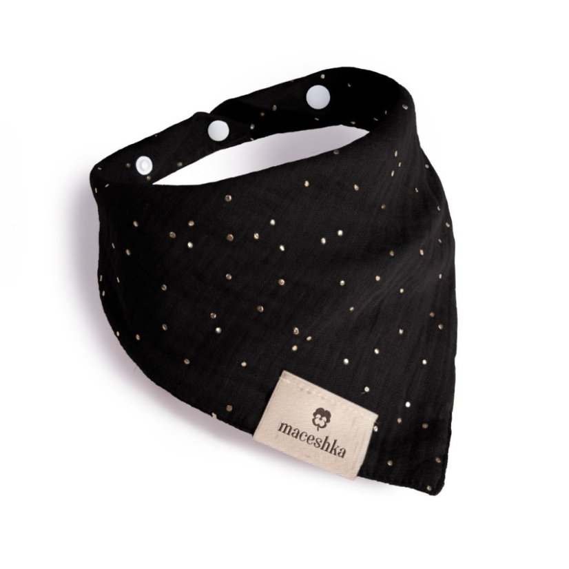 Slintáček Maceshka Nature jednoduchý so zlatým bodkom - Noir, zlatý bodko.