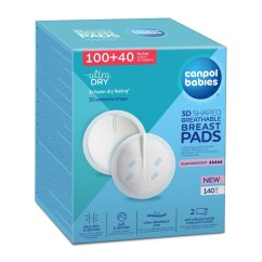 CANPOL BABIES Tvarované prodyšné vložky do podprsenky 3D - 100+40ks