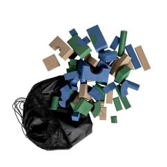 BABY DAN Soft Blocks mäkké hracie kocky - modrá/zelená