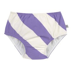 LÄSSIG Swim Diaper stripes purple/sea salt Dívčí plenkové plavky - 07-12 mo. size 74/80