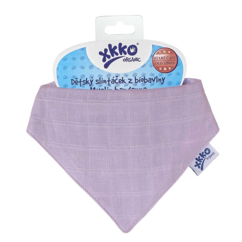 KIKKO Detský slintáček XKKO Organic Staré časy - Ultra Violet. KIKKO Detský slintáček XKKO Organic Staré časy - Ultra Violet.
