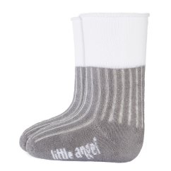 Ponožky froté Outlast® - tmavá šedá/biela - Veľkosť: 10-14 | 7-9 cm.