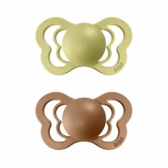 Bibs Couture vel.2 z prírodného kaučuku 2 ks - Meadow / earth