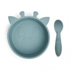 NUUROO Elia Silikónový jídelný set - Lead
