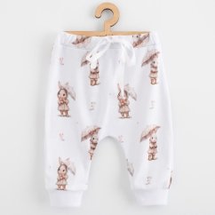 NEW BABY Detské bavlnené nohavice Jogger pre bábätká - bunny veľ. 62