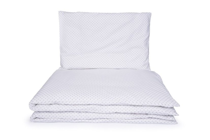 Povlečenie Maceshka Basic - Povlečenie Maceshka Basic Šedý bodík v bielej.