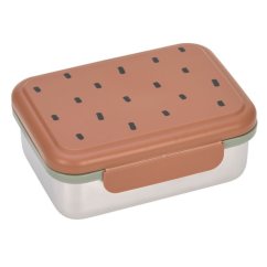 Lässig Krabička na desi Lunchbox z nerezovej ocele - Happy Prints karamel