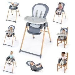 INGENUITY Jedálenská stolička Deluxe 7v1 Proper Positioner™ 0m+ do 23 kg - Chambray