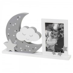 Dooky Rámček na fotografiu s LED osvetlením Moonlight Frame - Šedý