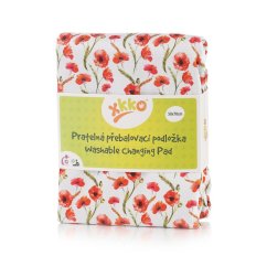 KIKKO Prateľná prebaľovacia podložka XKKO 50x70 - Červené maky