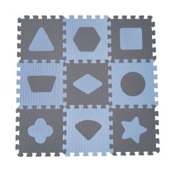 Baby Dan hracia podložka Puzzle Dusty Grey 9 ks - Blue.