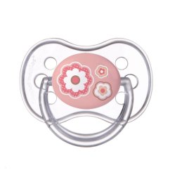 CANPOL BABIES Cumlík 0-6m silikónový symetrický NEWBORN BABY - ružová.