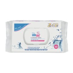 SEBAMED Detské vlhčené obrúsky s 99% vody 60 ks - Detské vlhčené obrúsky s 99% vody 60 ks