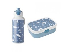 Little Dutch Svačinový set (fľaša 400 ml + box) - Ocean Blue