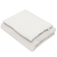 NEW BABY Mušelínový set s výplní /polštářek + peřinka - ecru