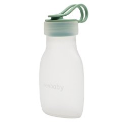 NEW BABY Silikónová fľaša na materské mlieko - modrá