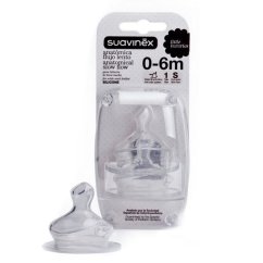 Suavinex SAVIČKA ŠIROKOHRDLÁ ANATOMICKÁ Silikón- 2 ks - Silikón S1/S - 2 ks.