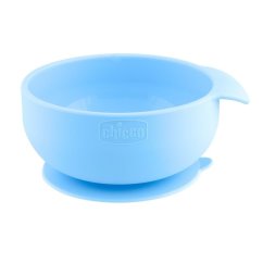CHICCO Silikónová miska s prísavkou 6 m+ - modrozelená