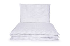 Povlečenie Maceshka Basic - Povlečenie Maceshka Basic Šedý bodík v bielej.