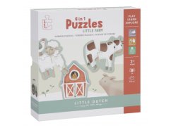 LITTLE DUTCH Puzzle 6v1 Farma - Puzzle 6v1 Farma
