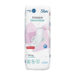 AKUKU Jednorázové ultrasavé poporodné vložky s krídelkami Slim 10 ks - Akuku Slim 10 ks v balení