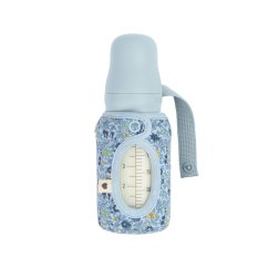 BIBS x LIBERTY Obal na kojeneckú fľašu neopren - malý - Baby Blue