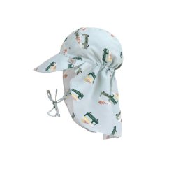 LÄSSIG Sun Protection Flap Hat ice cream - truck/illusion blue 07-12mo. size 45/47