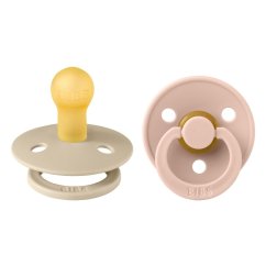 BIBS Colour Cumlíky z prírodného kaučuku 2ks - veľkosť 1 - Vanilla / Blush
