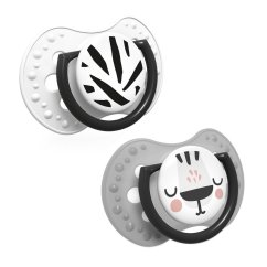 LOVI Cumlík silikónový dynamický SALT&PEPPER 2ks - 3-6m.